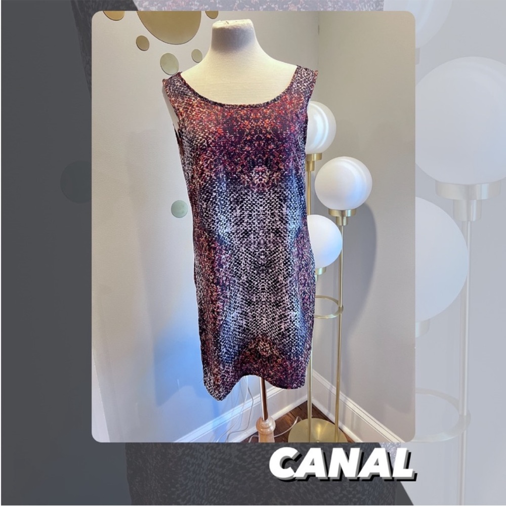 EUC Canal Snakeskin Print Sheath Dress